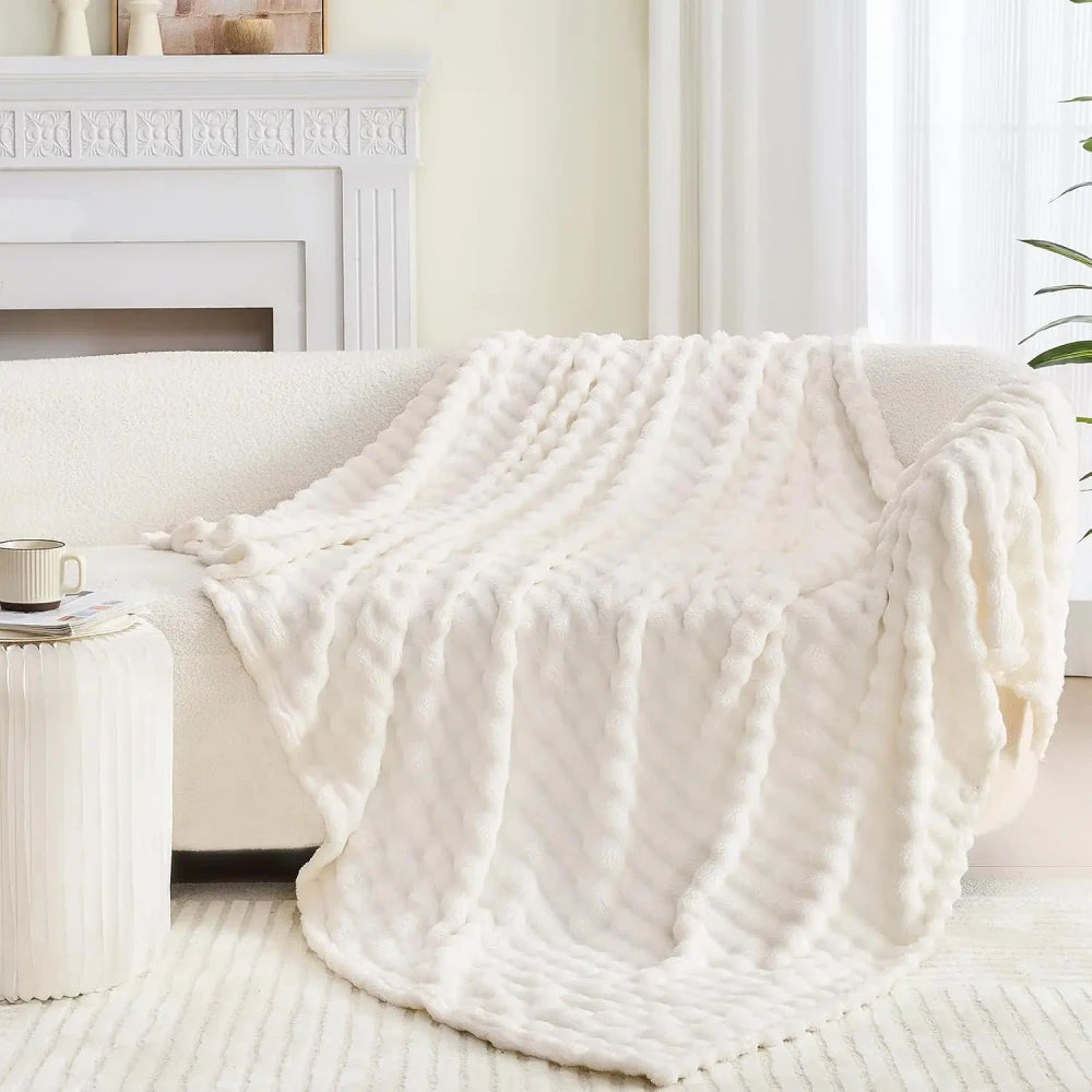 3D Bubble Plush Throw Blanket