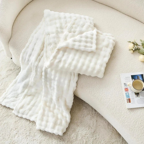 3D Bubble Plush Throw Blanket