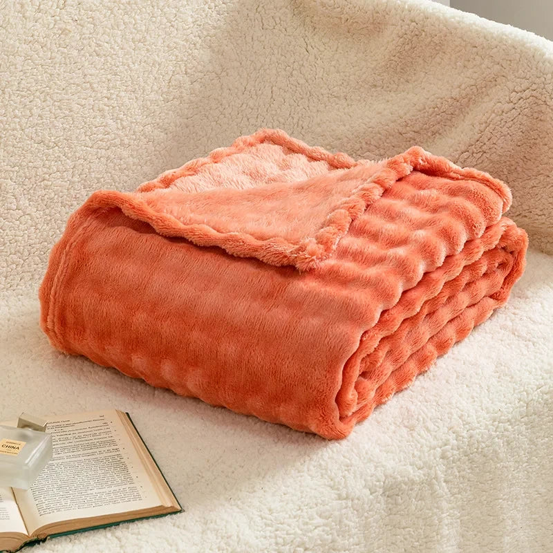 3D Bubble Plush Throw Blanket