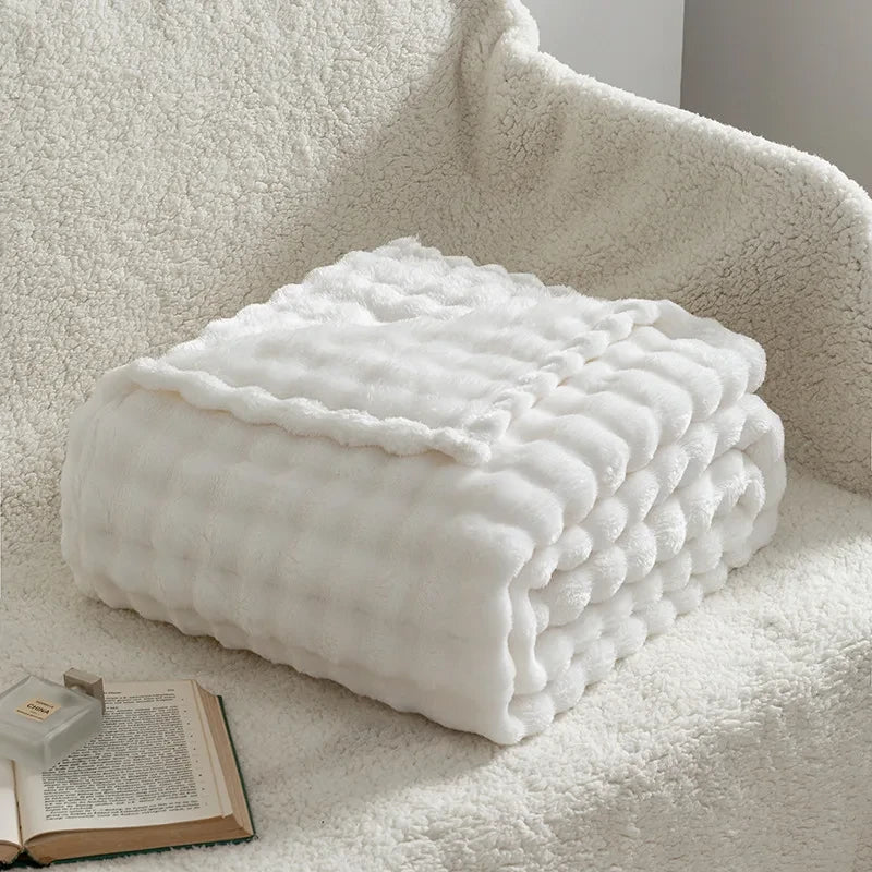 3D Bubble Plush Throw Blanket