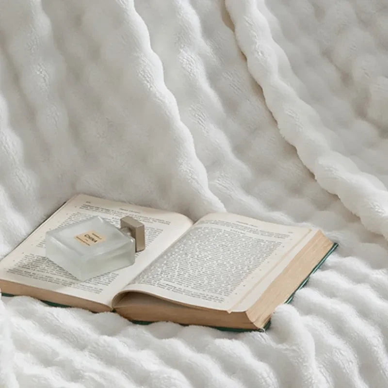 3D Bubble Plush Throw Blanket
