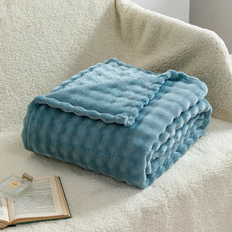 3D Bubble Plush Throw Blanket