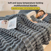 Artificial Rabbit Plush Throw Blanket