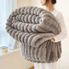 Artificial Rabbit Plush Throw Blanket