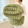 Artificial Rabbit Plush Throw Blanket