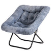 Faux Fur Folding Saucer Chair