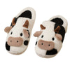 Plush Cartoon Cow Slippers
