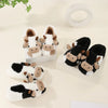 Plush Cartoon Cow Slippers